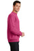 Port & Company PC78 Mens Core Pill Resistant Fleece Crewneck Sweatshirt Sangria Pink Model Side