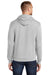 Port & Company PC78H/PC78HT Mens Core Pill Resistant Fleece Hooded Sweatshirt Hoodie w/ Pouch Pocket Ash Grey Model Back
