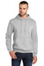 Port & Company PC78H/PC78HT Mens Core Pill Resistant Fleece Hooded Sweatshirt Hoodie w/ Pouch Pocket Ash Grey Model Front