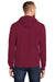 Port & Company PC78H/PC78HT Mens Core Pill Resistant Fleece Hooded Sweatshirt Hoodie w/ Pouch Pocket Cardinal Red Model Back
