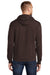 Port & Company PC78H/PC78HT Mens Core Pill Resistant Fleece Hooded Sweatshirt Hoodie w/ Pouch Pocket Dark Chocolate Brown Model Back