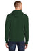 Port & Company PC78H/PC78HT Mens Core Pill Resistant Fleece Hooded Sweatshirt Hoodie w/ Pouch Pocket Dark Green Model Back
