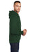 Port & Company PC78H/PC78HT Mens Core Pill Resistant Fleece Hooded Sweatshirt Hoodie w/ Pouch Pocket Dark Green Model Side