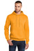 Port & Company PC78H/PC78HT Mens Core Pill Resistant Fleece Hooded Sweatshirt Hoodie w/ Pouch Pocket Gold Model Front
