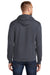 Port & Company PC78H/PC78HT Mens Core Pill Resistant Fleece Hooded Sweatshirt Hoodie w/ Pouch Pocket Heather Navy Blue Model Back