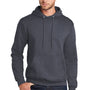 Port & Company Mens Core Pill Resistant Fleece Hooded Sweatshirt Hoodie w/ Pouch Pocket - Heather Navy Blue