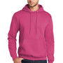 Port & Company Mens Core Pill Resistant Fleece Hooded Sweatshirt Hoodie w/ Pouch Pocket - Heather Sangria Pink