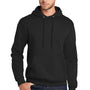 Port & Company Mens Core Pill Resistant Fleece Hooded Sweatshirt Hoodie w/ Pouch Pocket - Jet Black