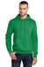 Port & Company PC78H/PC78HT Mens Core Pill Resistant Fleece Hooded Sweatshirt Hoodie w/ Pouch Pocket Kelly Green Model Front