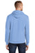 Port & Company PC78H/PC78HT Mens Core Pill Resistant Fleece Hooded Sweatshirt Hoodie w/ Pouch Pocket Light Blue Model Back
