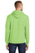 Port & Company PC78H/PC78HT Mens Core Pill Resistant Fleece Hooded Sweatshirt Hoodie w/ Pouch Pocket Lime Green Model Back