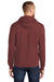 Port & Company PC78H/PC78HT Mens Core Pill Resistant Fleece Hooded Sweatshirt Hoodie w/ Pouch Pocket Maroon Model Back