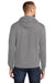 Port & Company PC78H/PC78HT Mens Core Pill Resistant Fleece Hooded Sweatshirt Hoodie w/ Pouch Pocket Medium Grey Model Back