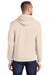 Port & Company PC78H/PC78HT Mens Core Pill Resistant Fleece Hooded Sweatshirt Hoodie w/ Pouch Pocket Natural Model Back