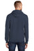Port & Company PC78H/PC78HT Mens Core Pill Resistant Fleece Hooded Sweatshirt Hoodie w/ Pouch Pocket Navy Blue Model Back
