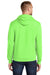 Port & Company PC78H/PC78HT Mens Core Pill Resistant Fleece Hooded Sweatshirt Hoodie w/ Pouch Pocket Neon Green Model Back