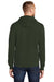 Port & Company PC78H/PC78HT Mens Core Pill Resistant Fleece Hooded Sweatshirt Hoodie w/ Pouch Pocket Olive Green Model Back