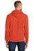 Port & Company PC78H/PC78HT Mens Core Pill Resistant Fleece Hooded Sweatshirt Hoodie w/ Pouch Pocket Orange Model Back