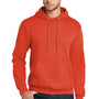 Port & Company Mens Core Pill Resistant Fleece Hooded Sweatshirt Hoodie w/ Pouch Pocket - Orange