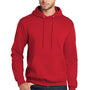 Port & Company Mens Core Pill Resistant Fleece Hooded Sweatshirt Hoodie w/ Pouch Pocket - Red