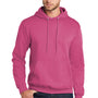 Port & Company Mens Core Pill Resistant Fleece Hooded Sweatshirt Hoodie w/ Pouch Pocket - Sangria Pink