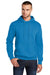Port & Company PC78H/PC78HT Mens Core Pill Resistant Fleece Hooded Sweatshirt Hoodie w/ Pouch Pocket Sapphire Blue Model Front