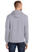 Port & Company PC78H/PC78HT Mens Core Pill Resistant Fleece Hooded Sweatshirt Hoodie w/ Pouch Pocket Silver Grey Model Back