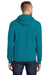 Port & Company PC78H/PC78HT Mens Core Pill Resistant Fleece Hooded Sweatshirt Hoodie w/ Pouch Pocket Teal Green Model Back