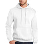 Port & Company Mens Core Pill Resistant Fleece Hooded Sweatshirt Hoodie w/ Pouch Pocket - White