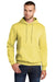 Port & Company PC78H/PC78HT Mens Core Pill Resistant Fleece Hooded Sweatshirt Hoodie w/ Pouch Pocket Yellow Model Front