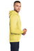 Port & Company PC78H/PC78HT Mens Core Pill Resistant Fleece Hooded Sweatshirt Hoodie w/ Pouch Pocket Yellow Model Side