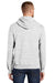 Port & Company PC90H/PC90HT Mens Essential Pill Resistant Fleece Hooded Sweatshirt Hoodie w/ Pouch Pocket Ash Grey Model Back