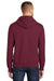Port & Company PC90H/PC90HT Mens Essential Pill Resistant Fleece Hooded Sweatshirt Hoodie w/ Pouch Pocket Cardinal Red Model Back