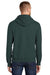 Port & Company PC90H/PC90HT Mens Essential Pill Resistant Fleece Hooded Sweatshirt Hoodie w/ Pouch Pocket Dark Green Model Back
