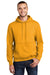 Port & Company PC90H/PC90HT Mens Essential Pill Resistant Fleece Hooded Sweatshirt Hoodie w/ Pouch Pocket Gold Model Front