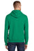 Port & Company PC90H/PC90HT Mens Essential Pill Resistant Fleece Hooded Sweatshirt Hoodie w/ Pouch Pocket Kelly Green Model Back