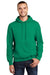 Port & Company PC90H/PC90HT Mens Essential Pill Resistant Fleece Hooded Sweatshirt Hoodie w/ Pouch Pocket Kelly Green Model Front