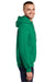 Port & Company PC90H/PC90HT Mens Essential Pill Resistant Fleece Hooded Sweatshirt Hoodie w/ Pouch Pocket Kelly Green Model Side