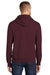 Port & Company PC90H/PC90HT Mens Essential Pill Resistant Fleece Hooded Sweatshirt Hoodie w/ Pouch Pocket Maroon Model Back