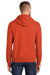 Port & Company PC90H/PC90HT Mens Essential Pill Resistant Fleece Hooded Sweatshirt Hoodie w/ Pouch Pocket Orange Model Back