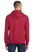 Port & Company PC90H/PC90HT Mens Essential Pill Resistant Fleece Hooded Sweatshirt Hoodie w/ Pouch Pocket Red Model Back