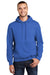 Port & Company PC90H/PC90HT Mens Essential Pill Resistant Fleece Hooded Sweatshirt Hoodie w/ Pouch Pocket Royal Blue Model Front