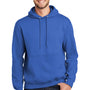 Port & Company Mens Essential Pill Resistant Fleece Hooded Sweatshirt Hoodie w/ Pouch Pocket - Royal Blue