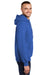 Port & Company PC90H/PC90HT Mens Essential Pill Resistant Fleece Hooded Sweatshirt Hoodie w/ Pouch Pocket Royal Blue Model Side