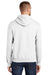 Port & Company PC90H/PC90HT Mens Essential Pill Resistant Fleece Hooded Sweatshirt Hoodie w/ Pouch Pocket White Model Back