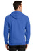 Port & Company PC90ZH/PC90ZHT Mens Essential Pill Resistant Fleece Full Zip Hooded Sweatshirt Hoodie w/ Pockets Royal Blue Model Back