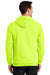 Port & Company PC90ZH/PC90ZHT Mens Essential Pill Resistant Fleece Full Zip Hooded Sweatshirt Hoodie w/ Pockets Safety Green Model Back