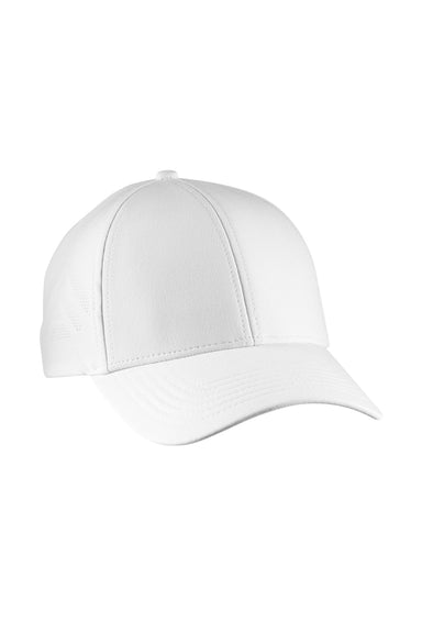 Adams PF101 Mens Pro-Flow Moisture Wicking Adjustable Hat White Flat Front