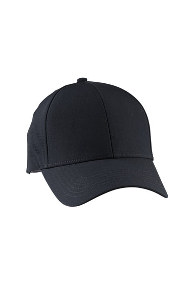 Adams PF101 Mens Pro-Flow Moisture Wicking Adjustable Hat Black Flat Front