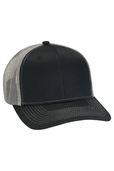 Adams PV112 Mens Eclipse Adjustable Hat Black/Charcoal Grey Flat Front